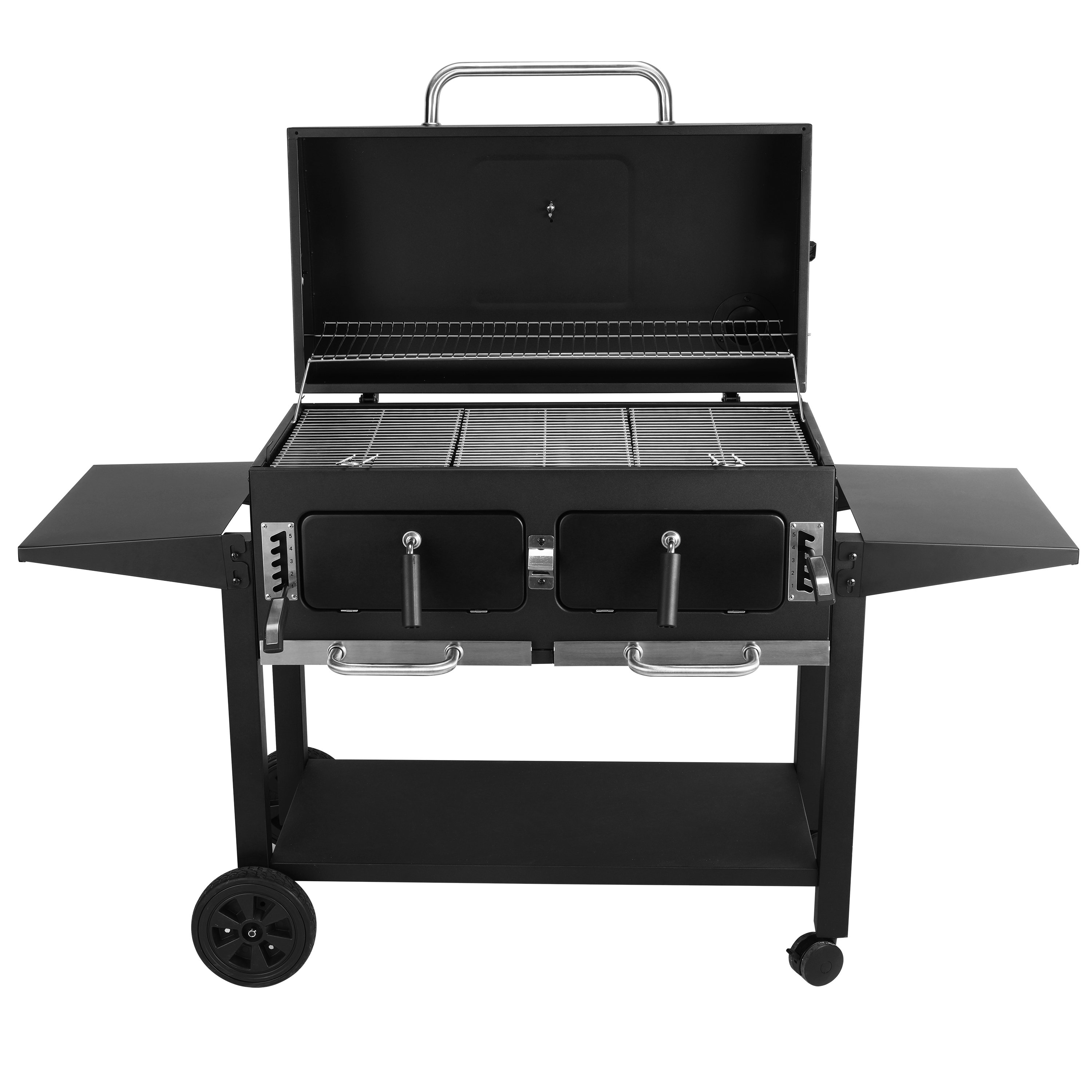 KING SIZE CHARCOAL BARBECUE With 2 independent burners