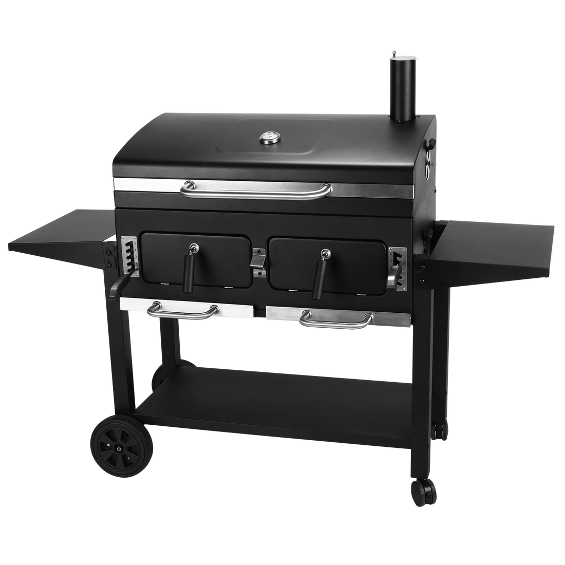 KING SIZE CHARCOAL BARBECUE With 2 independent burners