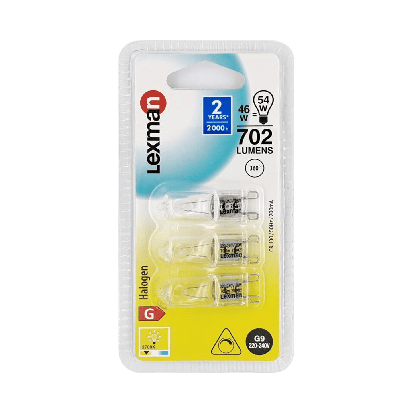 Bricocenter 3 G9 HALOGEN BULBS =60W