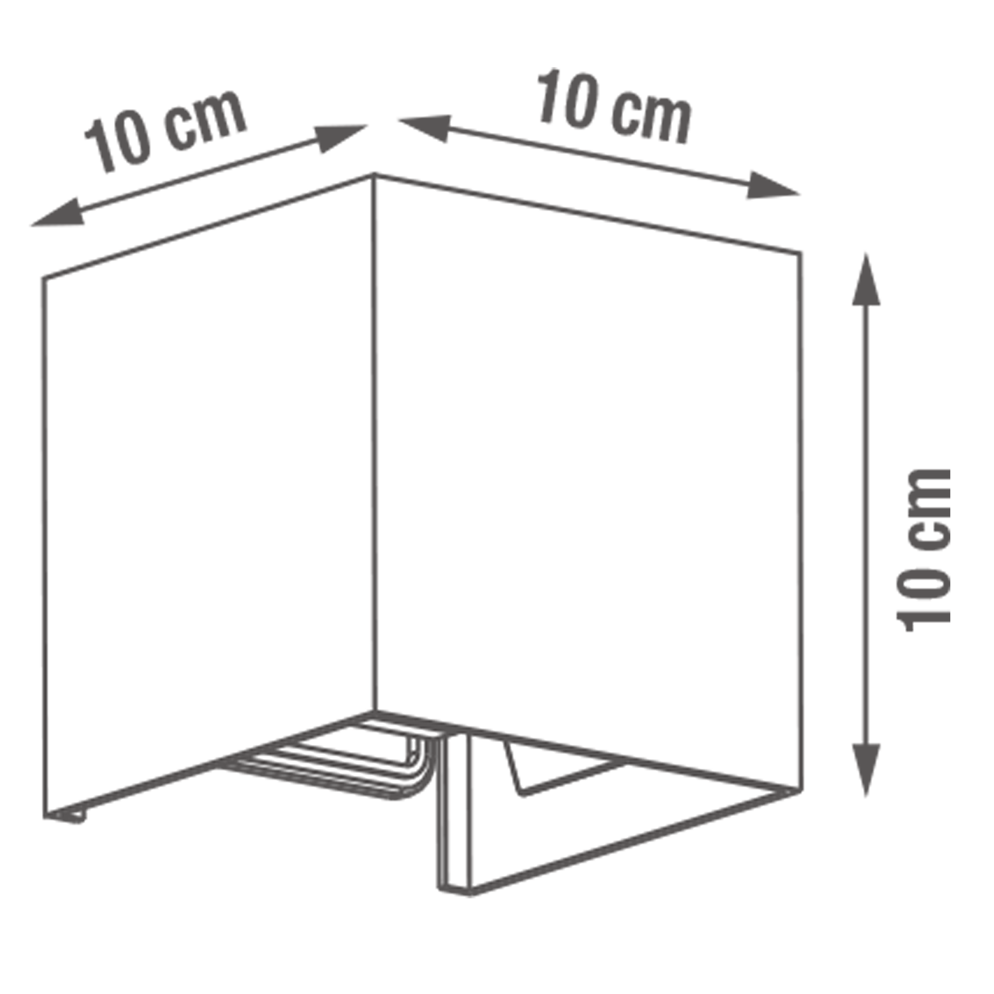 Bricocenter KUBBO METAL WHITE FLOOR LIGHT 10X10x10CM LED 9W WARM LIGHT