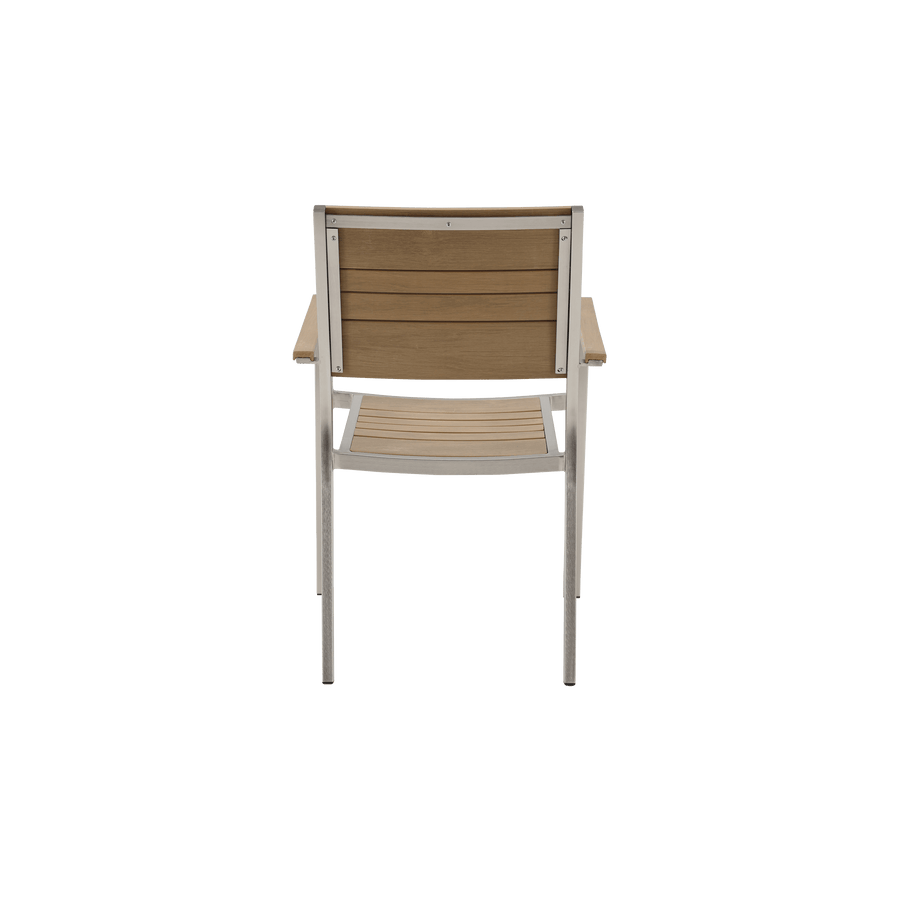 Bricocenter CHAIR WITH ARMRESTS MENORCA NATERIAL 57X55 ALUMINUM POLIWOOD