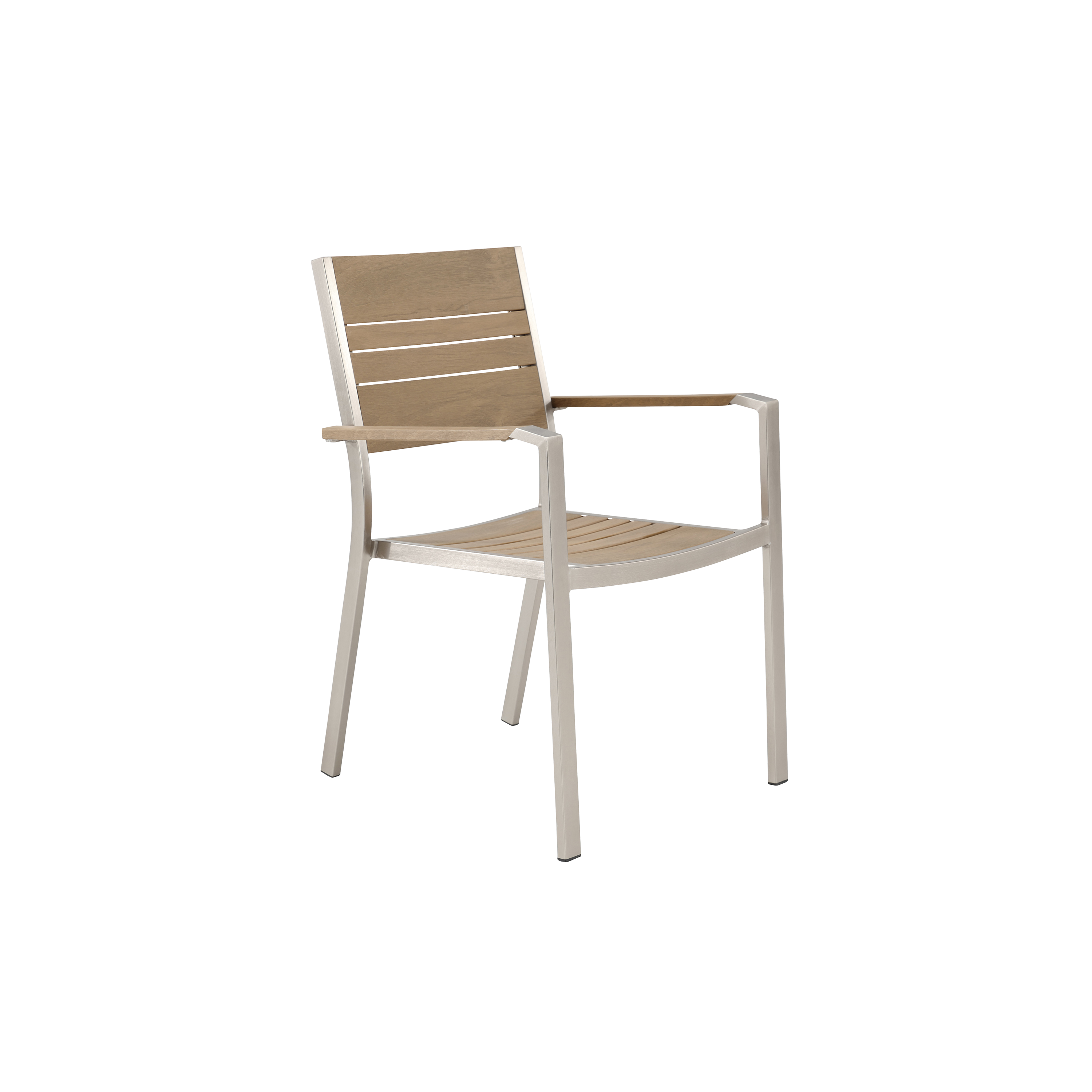 CHAIR WITH ARMRESTS MENORCA NATERIAL 57X55 ALUMINUM POLIWOOD - Premium Garden Chairs from Bricocenter - Just €81.99! Shop now at Maltashopper.com