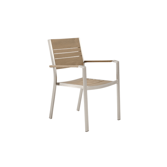 Bricocenter CHAIR WITH ARMRESTS MENORCA NATERIAL 57X55 ALUMINUM POLIWOOD