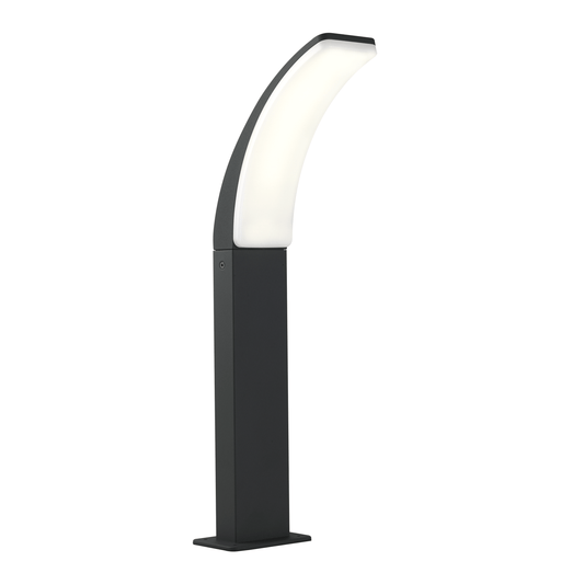 Bricocenter LAKKO GREY ALUMINIUM LAMPPOST 56X22X12CM LED 11W NATURAL LIGHT IP44