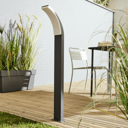 Bricocenter LAKKO - lamp aluminium grey 96x22x12cm LED 11W natural light IP44