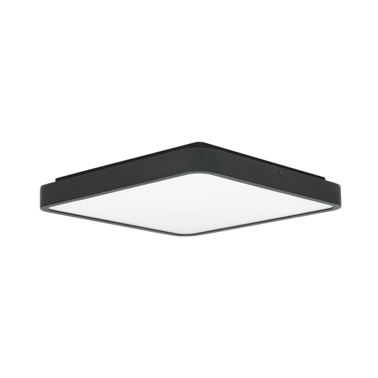 Bricocenter PONOCA ALUMINIUM CEILING LAMP BLACK 30X5X30CM LED 1800LM NATURAL LIGHT IP44