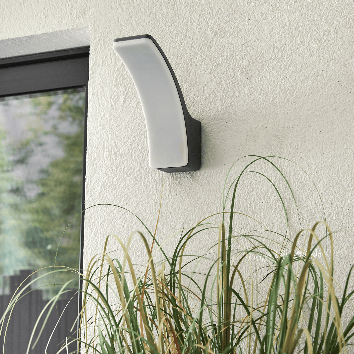 Bricocenter LAKKO GREY ALUMINIUM WALL LIGHT 22X22X8CM LED 11W NATURAL LIGHT IP44