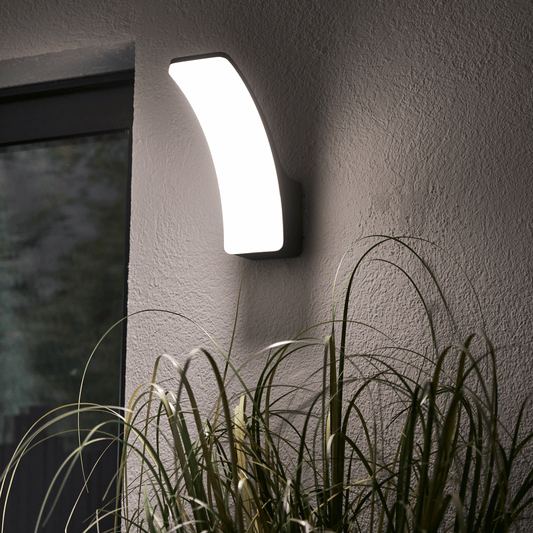Bricocenter LAKKO GREY ALUMINIUM WALL LIGHT 22X22X8CM LED 11W NATURAL LIGHT IP44