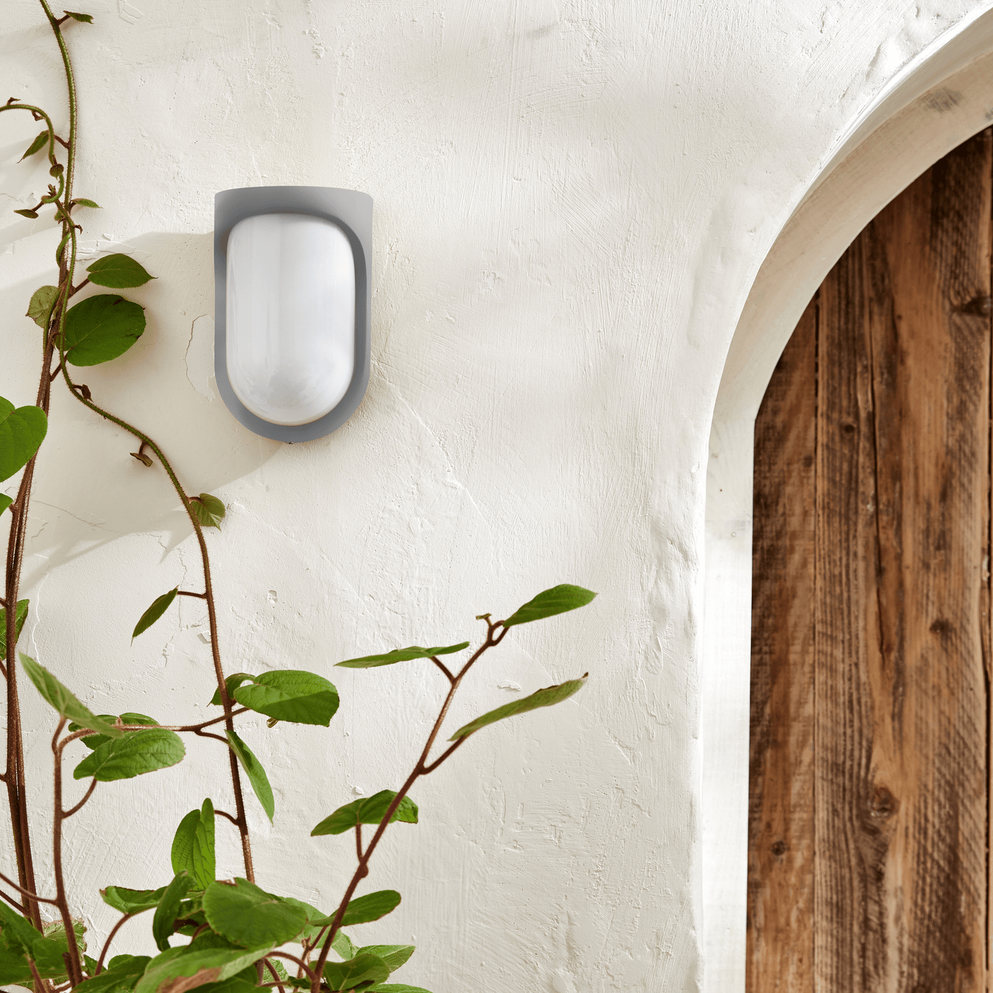 Bricocenter WALL LIGHT KAJU PLASTIC GREY 12X9.3X18 E27 25W IP44