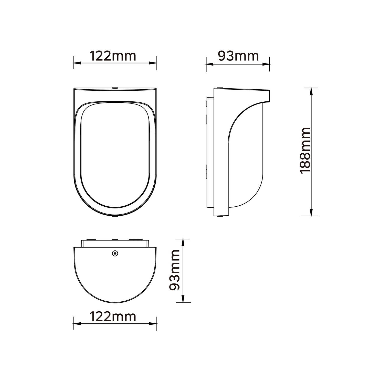Bricocenter WALL LIGHT KAJU PLASTIC GREY 12X9.3X18 E27 25W IP44