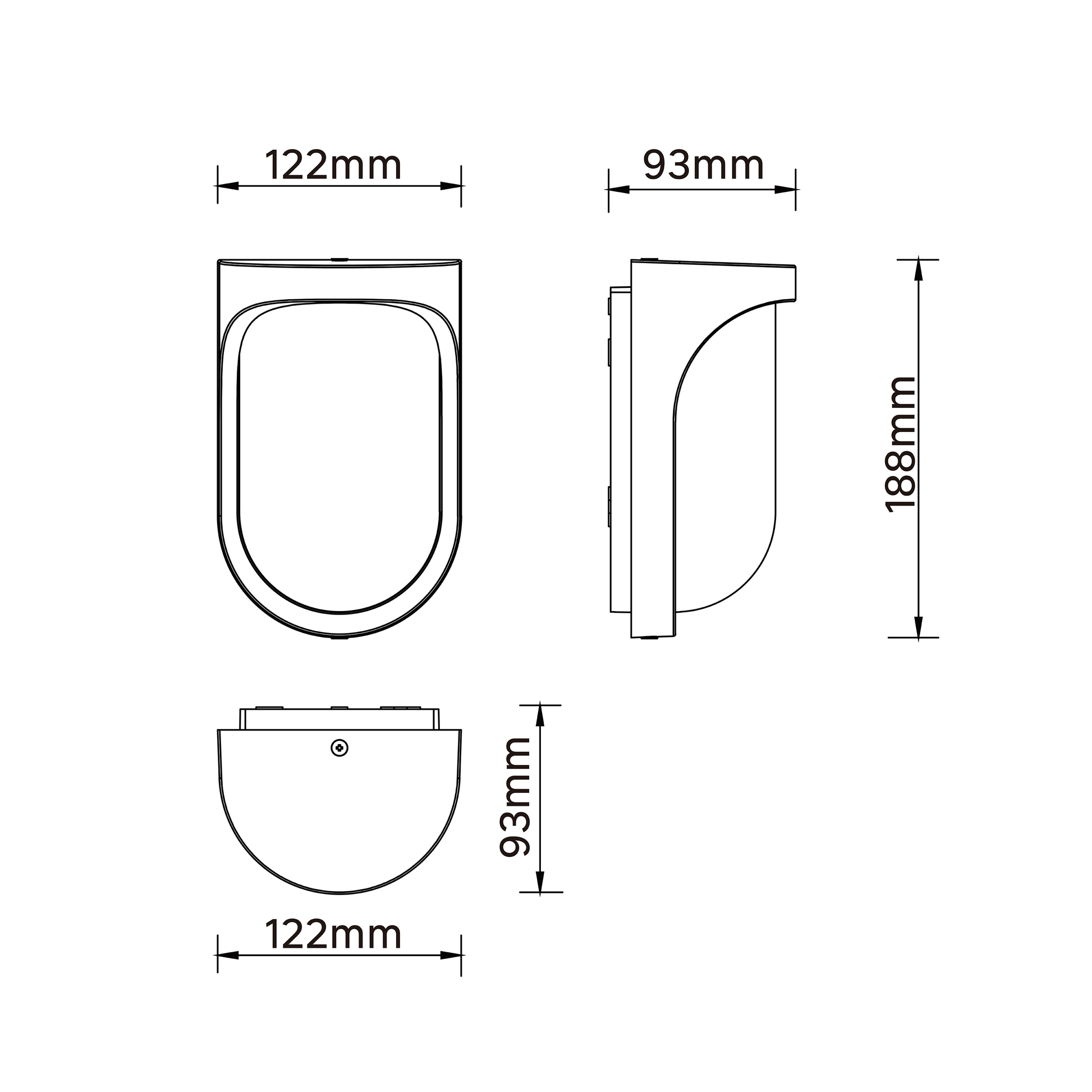 Bricocenter WALL LIGHT KAJU PLASTIC GREY 12X9.3X18 E27 25W IP44