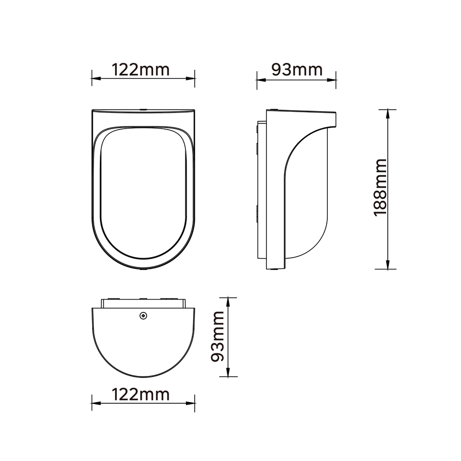 Bricocenter WALL LIGHT KAJU PLASTIC GREY 12X9.3X18 E27 25W IP44
