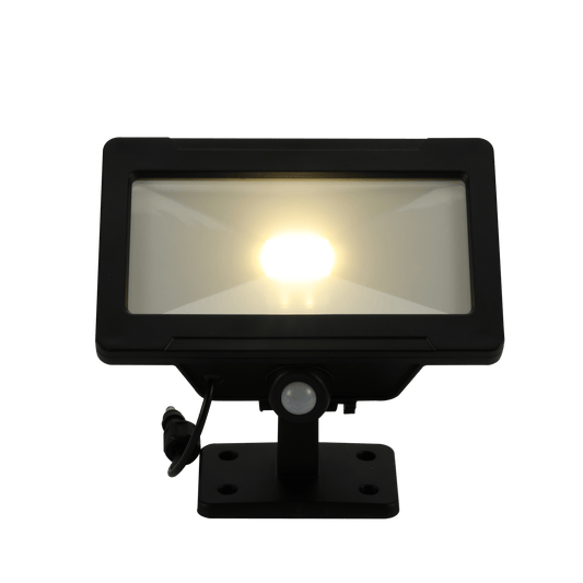 Bricocenter THOS SOLAR PROJECTOR ALUMINIUM BLACK 19.5X11.5X27CM 1000LM WITH MOTION SENSOR IP44