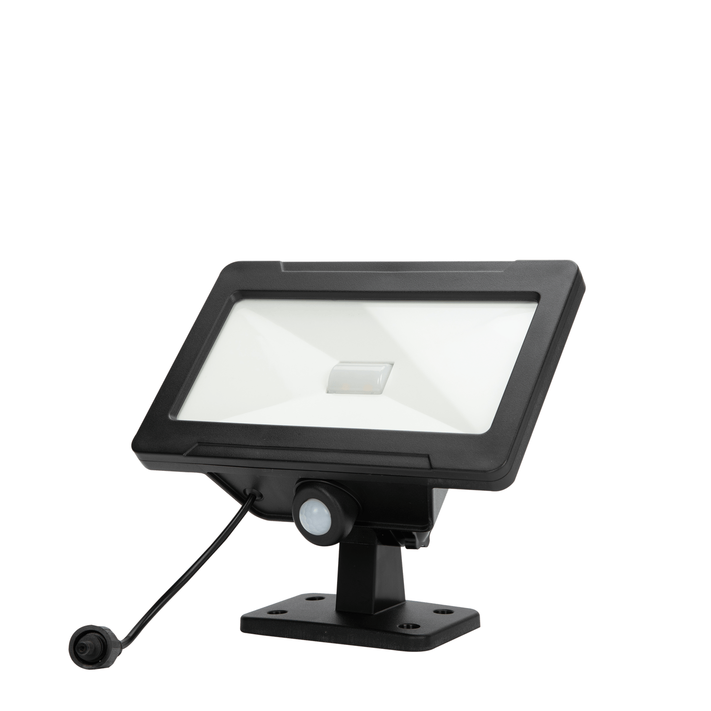 Bricocenter THOS SOLAR PROJECTOR ALUMINIUM BLACK 19.5X11.5X27CM 1000LM WITH MOTION SENSOR IP44