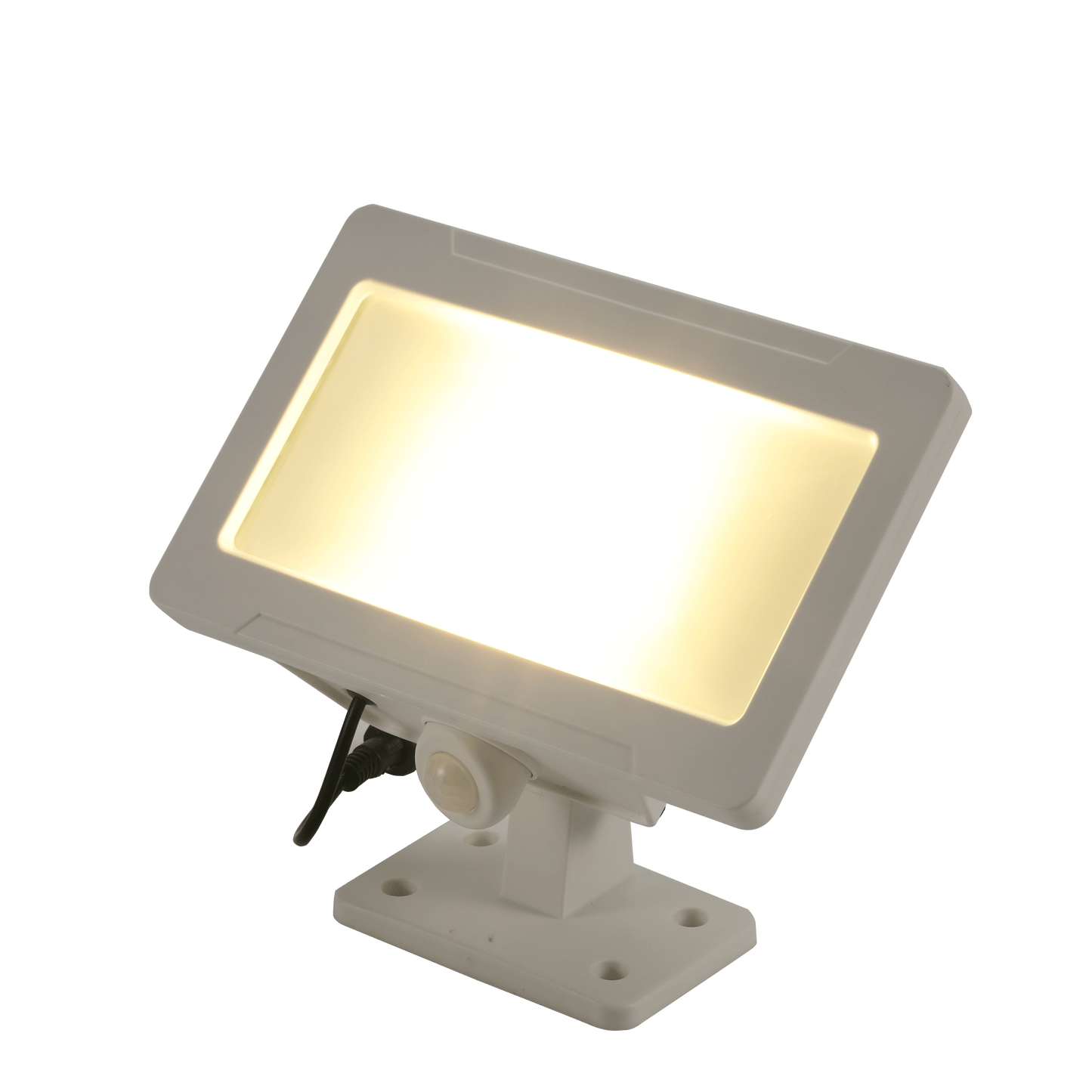 Bricocenter THOS SOLAR PROJECTOR ALUMINIUM WHITE 19.5X11.5X27CM 1000LM WITH IP MOTION SENSOR