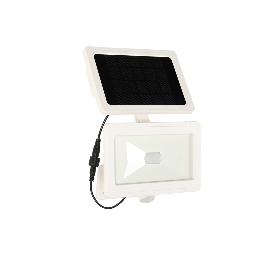Bricocenter THOS SOLAR PROJECTOR ALUMINIUM WHITE 19.5X11.5X27CM 1000LM WITH IP MOTION SENSOR