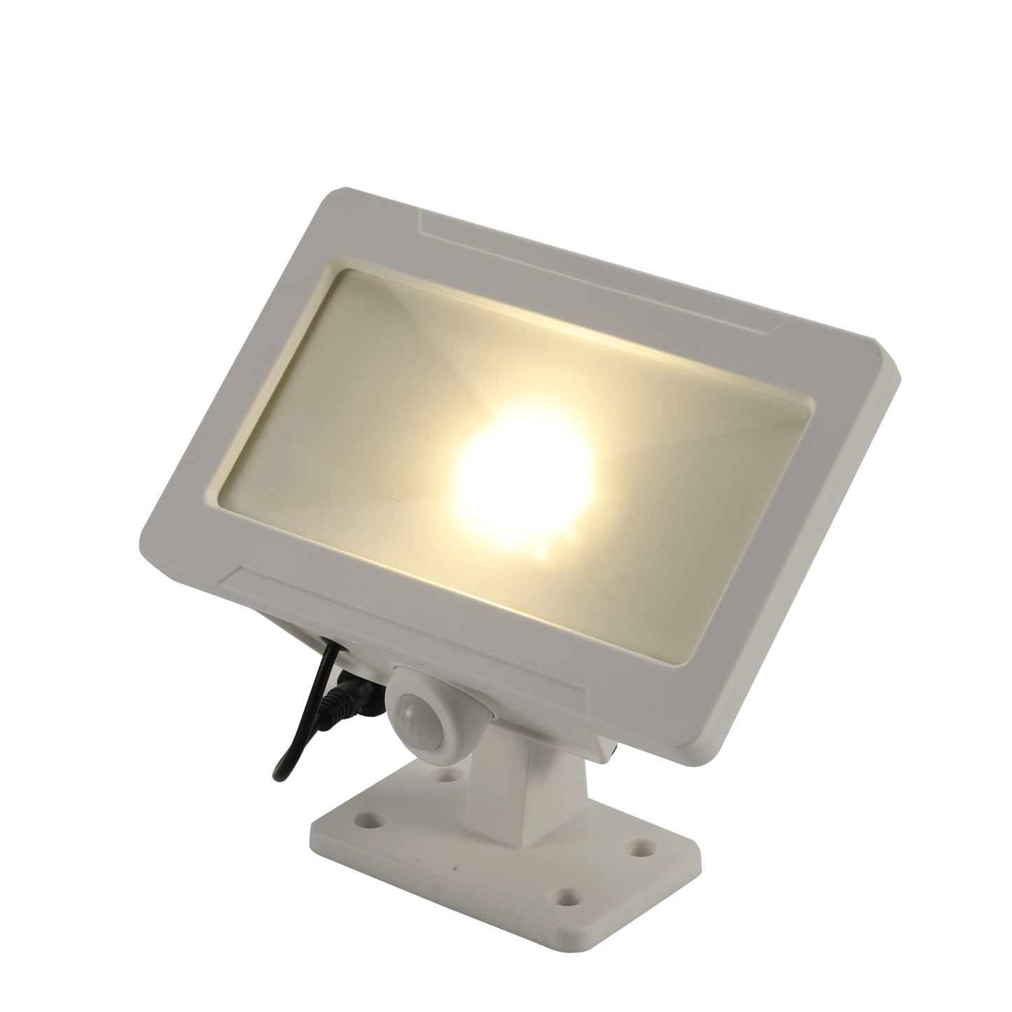 Bricocenter THOS SOLAR PROJECTOR ALUMINIUM WHITE 19.5X11.5X27CM 1000LM WITH IP MOTION SENSOR