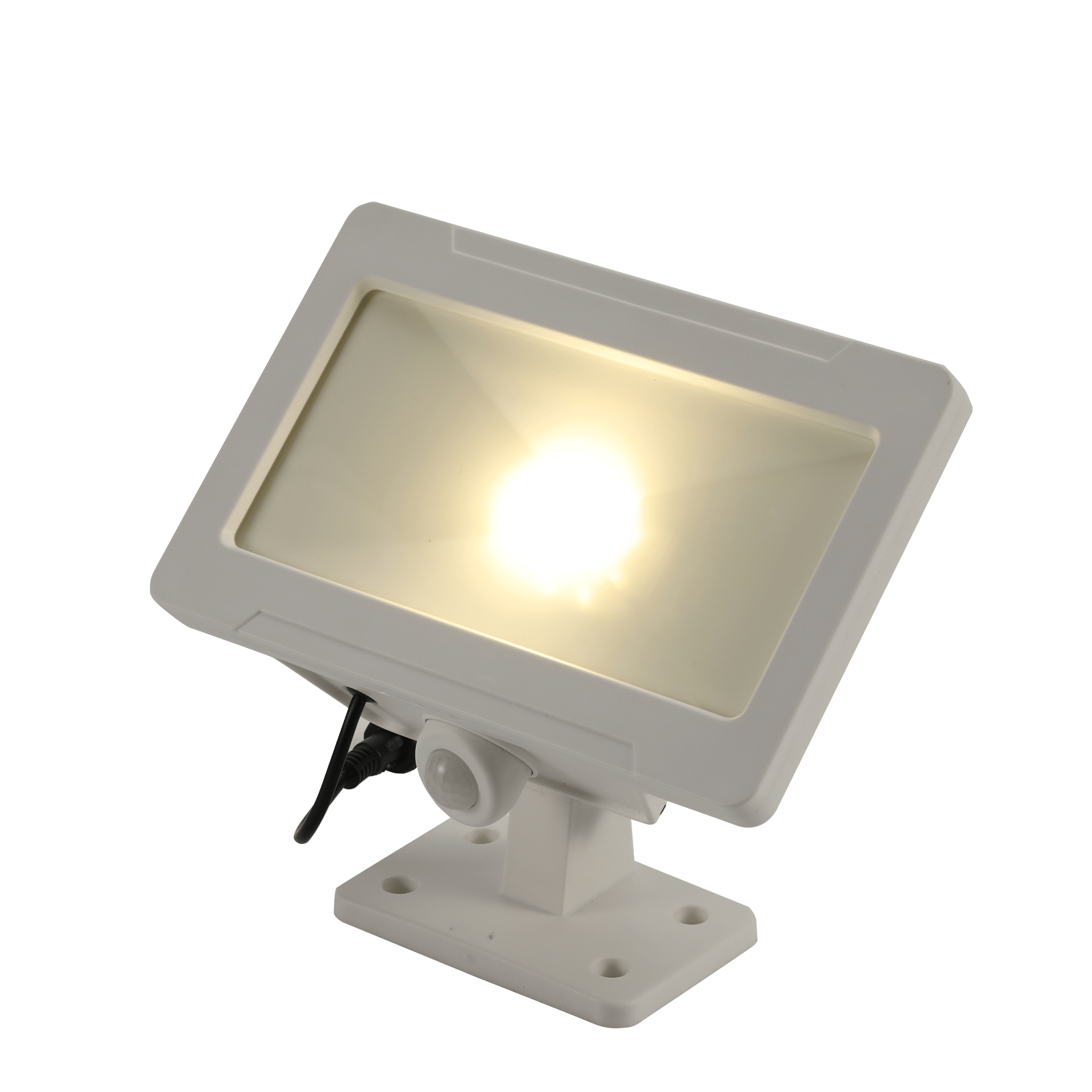 Bricocenter THOS SOLAR PROJECTOR ALUMINIUM WHITE 19.5X11.5X27CM 1000LM WITH IP MOTION SENSOR