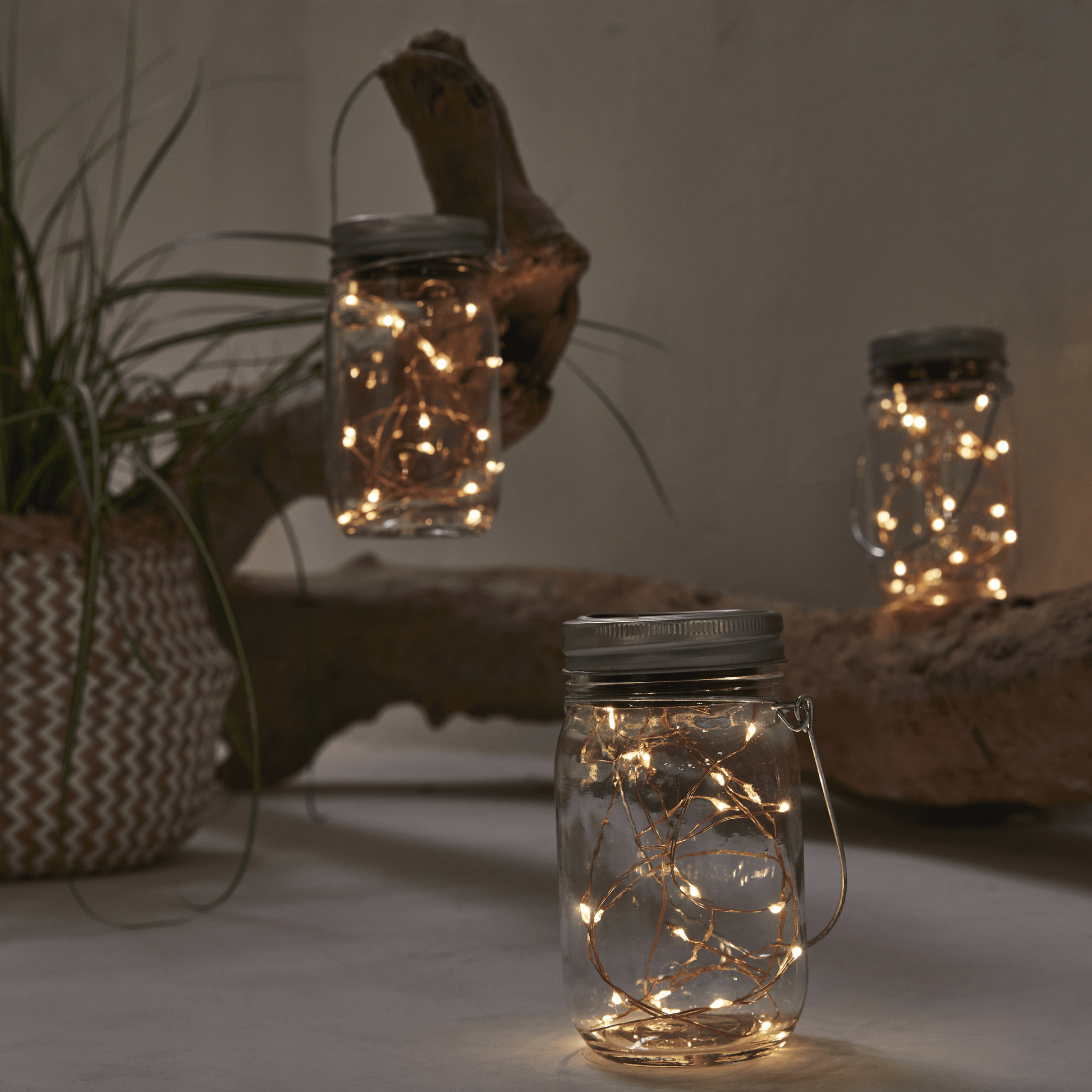 Bricocenter 3 PORTABLE GLASS SOLAR LAMPS 13CM 5LM 3000K IP44