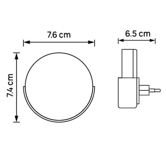Bricocenter NIGHT LIGHT PLASTIC WHITE LED 5LM NATURAL LIGHT