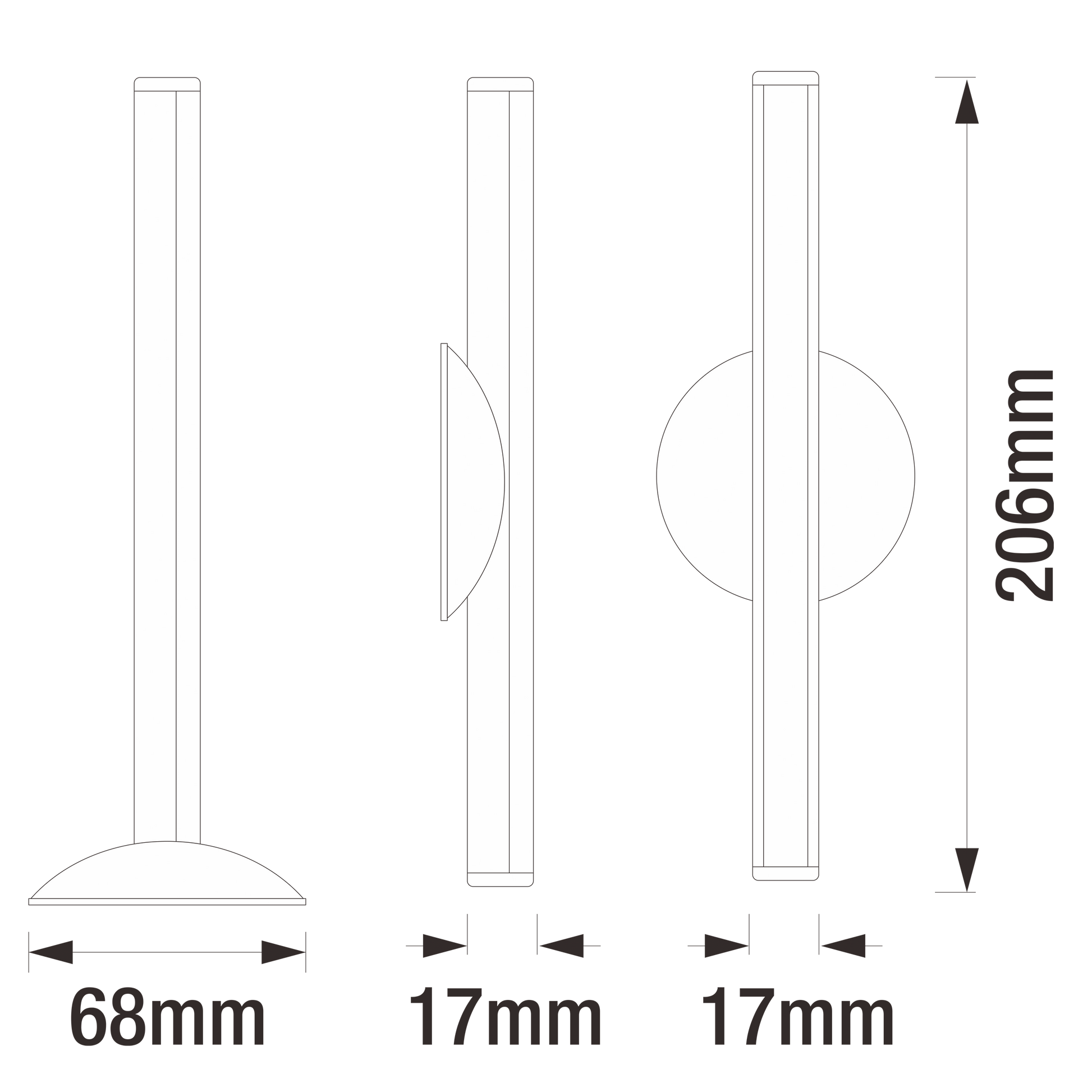 SHAKA ALUMINIUM BAR SILVER 20.6CM LED 180LM NATURAL LIGHT WITH USB - best price from Maltashopper.com BR420006837