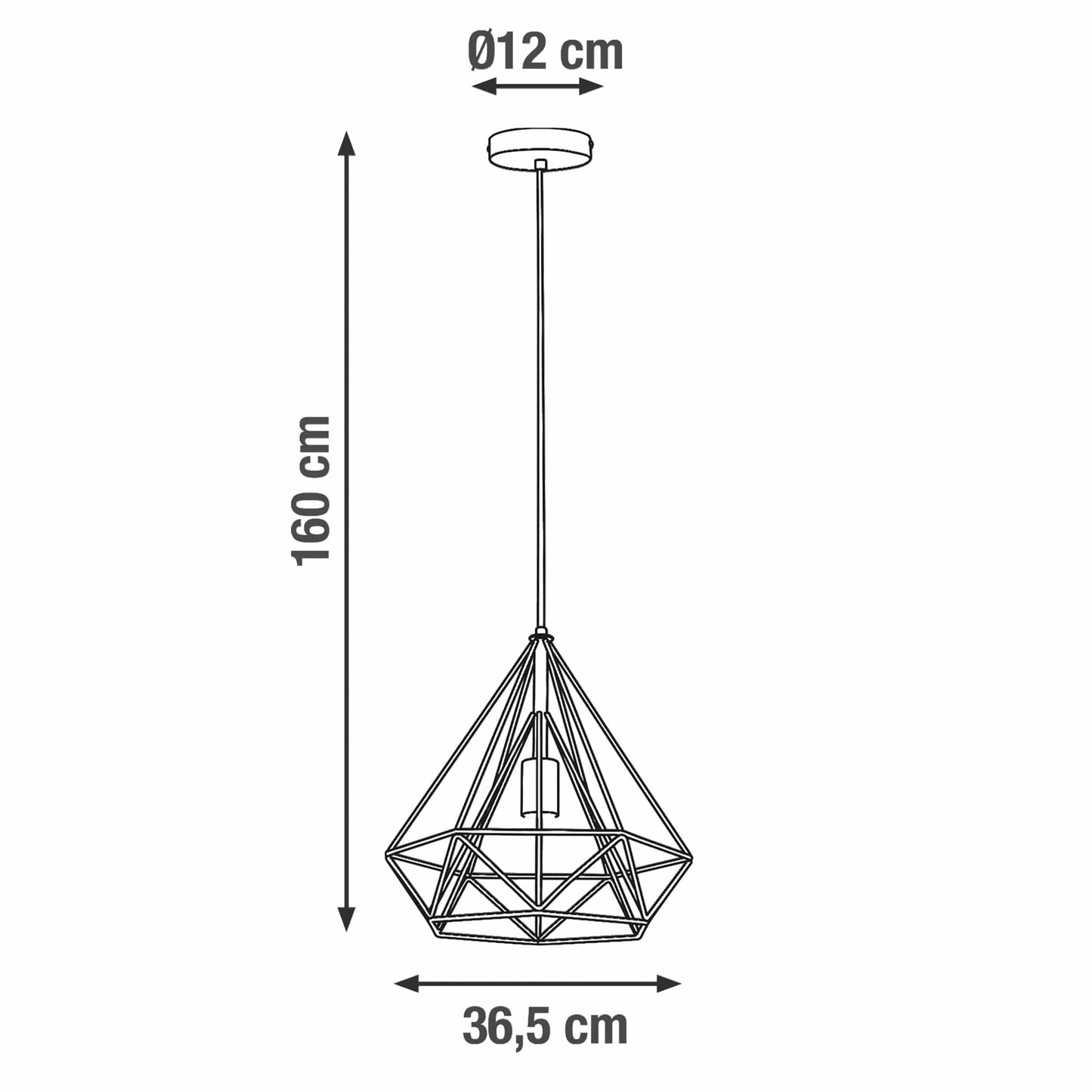 Bricocenter BYRON METAL CHANDELIER WHITE D37 E27=60W