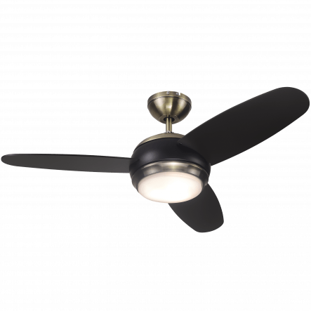 Bricocenter CEILING FAN VILLAR WOOD BLACK D106 CM LED 2000LM 3 BLADES CCT DIMMABLE