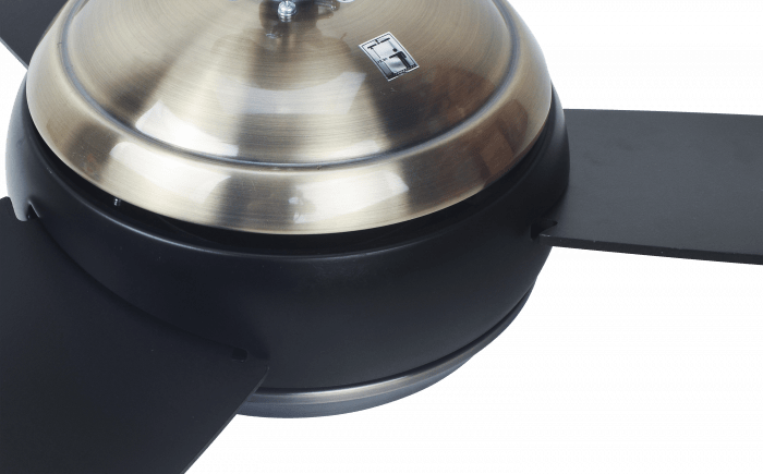 Bricocenter CEILING FAN VILLAR WOOD BLACK D106 CM LED 2000LM 3 BLADES CCT DIMMABLE