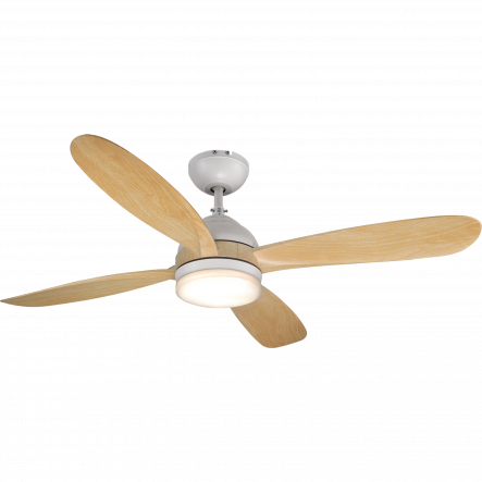 CEILING FAN CALPE WOOD AND PLASTIC 122CM LED 2000LM 4 BLADES CCT DIMMABLE - best price from Maltashopper.com BR420006871
