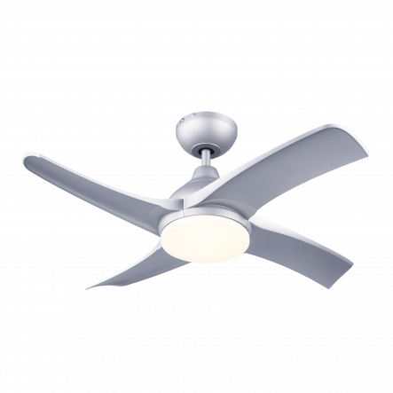SIROCO CEILING FAN PLASTIC GREY 91CM LED 2200LM 4 BLADES CCT DIMMABLE