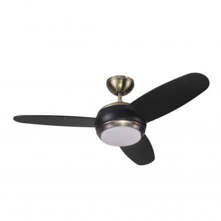 CEILING FAN VILLAR WOOD BLACK D106 CM LED 2000LM 3 BLADES CCT DIMMABLE