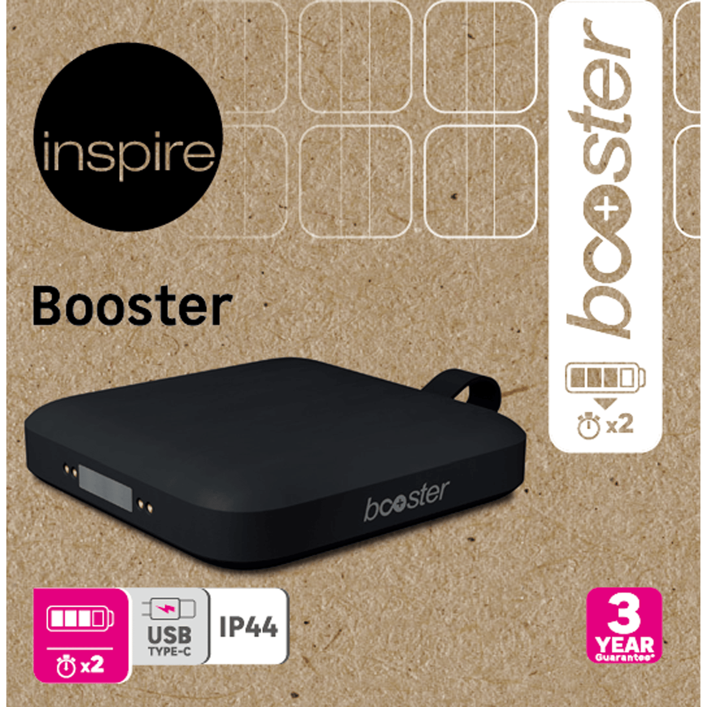 Bricocenter POWER BANK PLASTIC GREY 8.5X8.5X2CM IP44
