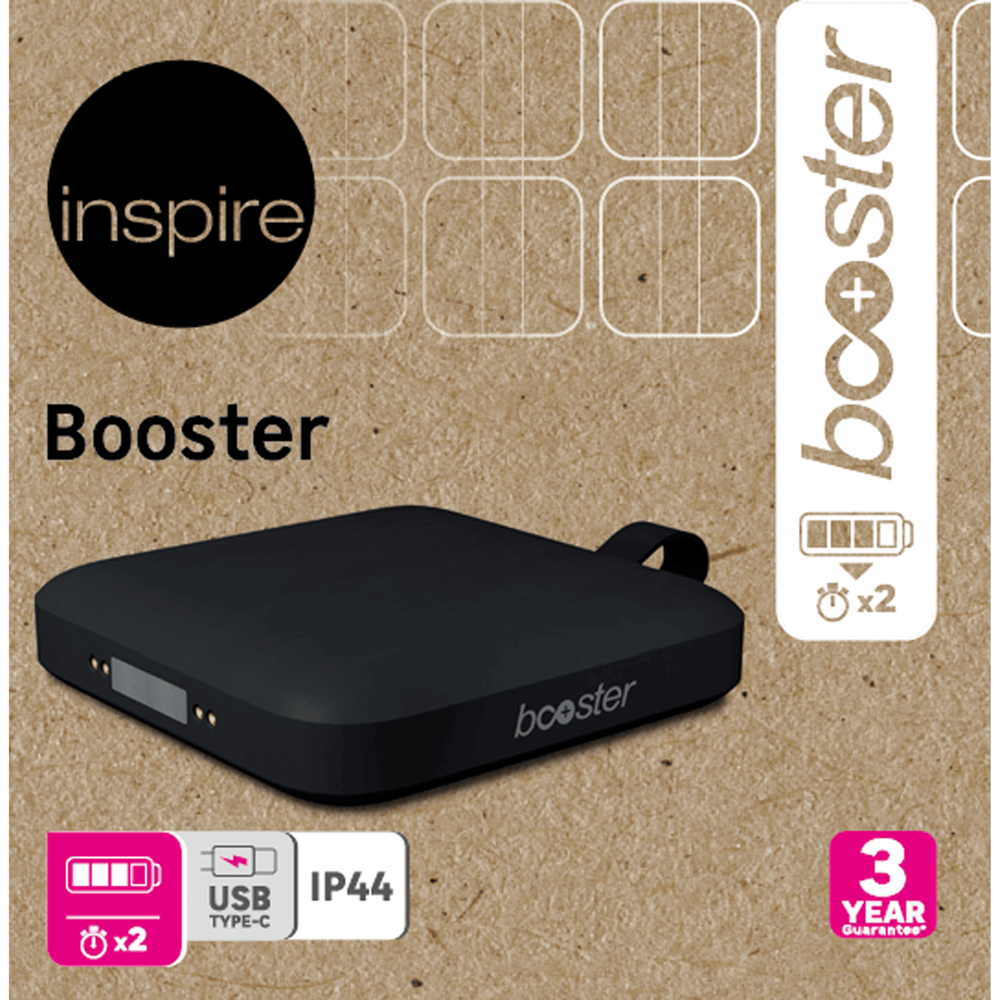 Bricocenter POWER BANK PLASTIC GREY 8.5X8.5X2CM IP44