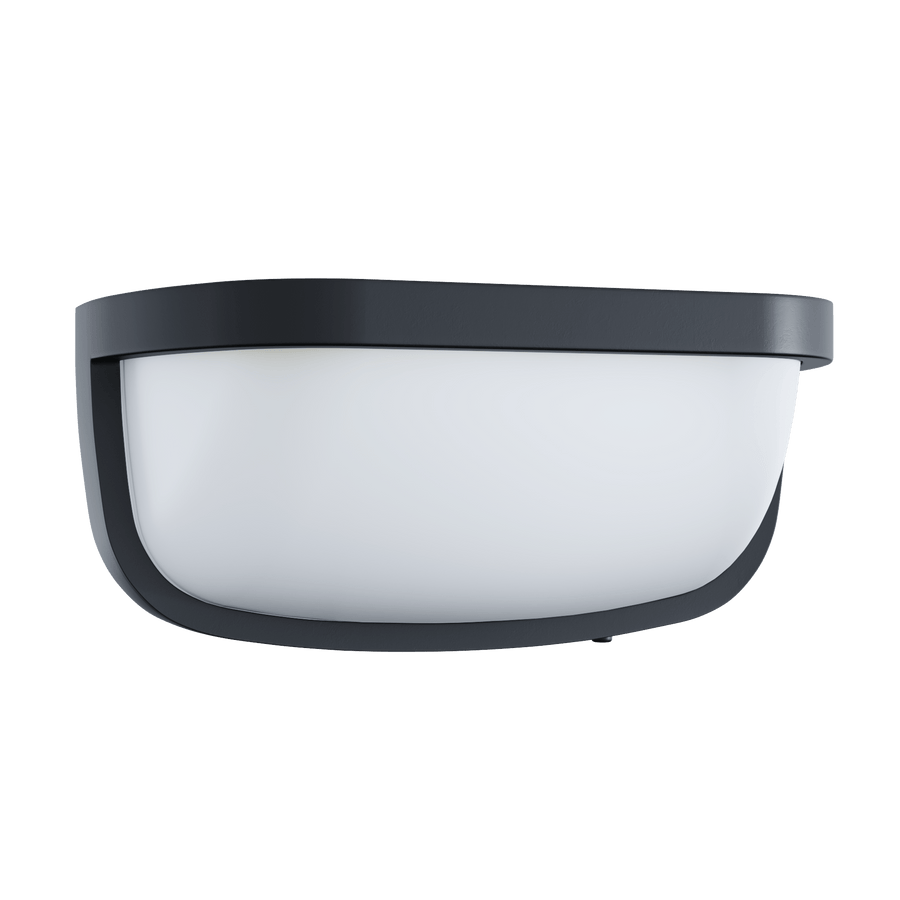 Bricocenter SOLAR FOLEY ALUMINIUM BLACK 27x13x12.3CM LED 900LM NATURAL LIGHT IP44