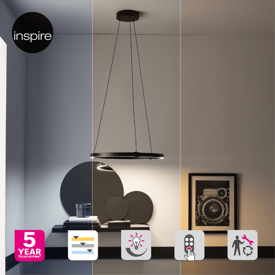 Bricocenter CASSINI METAL CHANDELIER BLACK D56 CM LED 33W CCT DIMMABLE