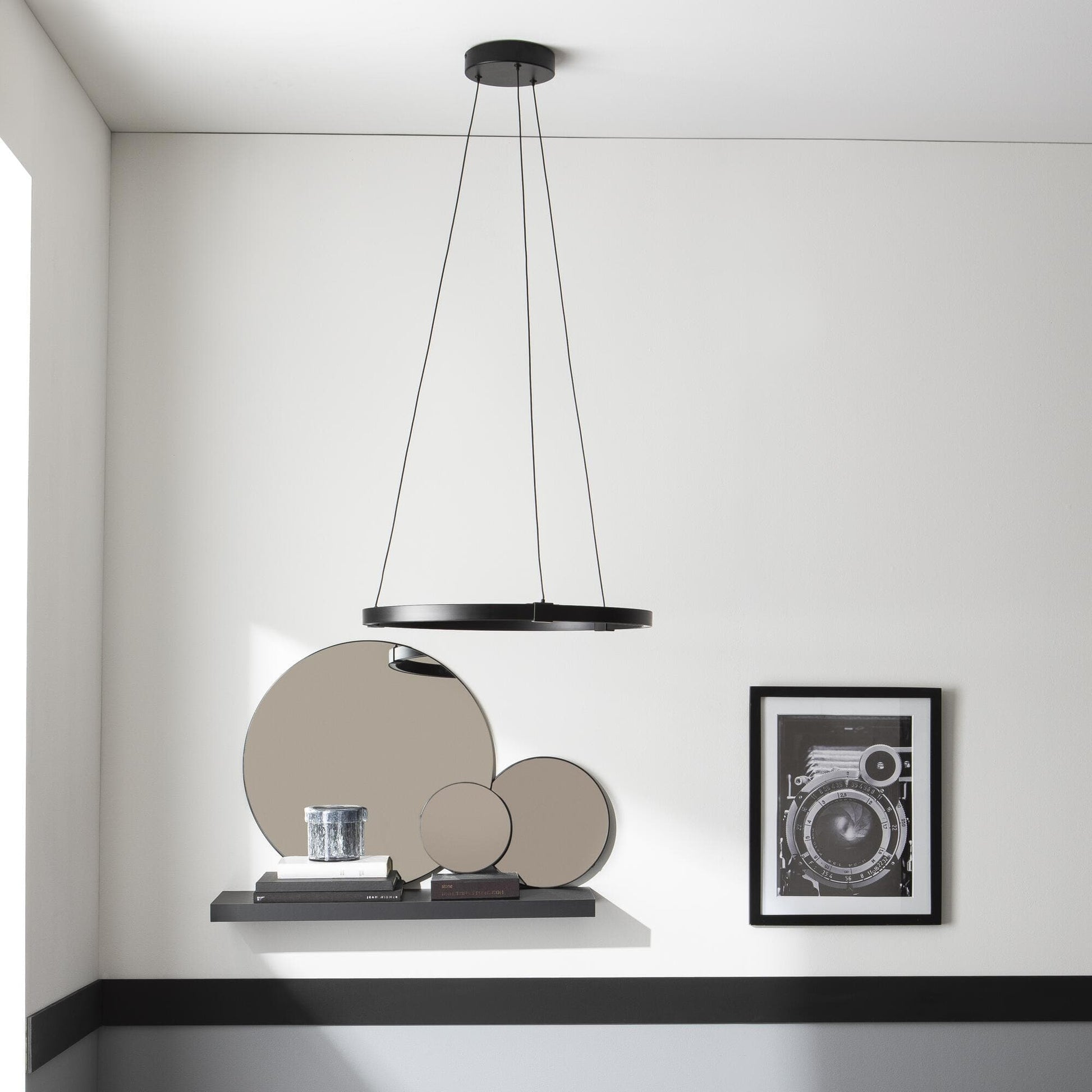 Bricocenter CASSINI METAL CHANDELIER BLACK D56 CM LED 33W CCT DIMMABLE