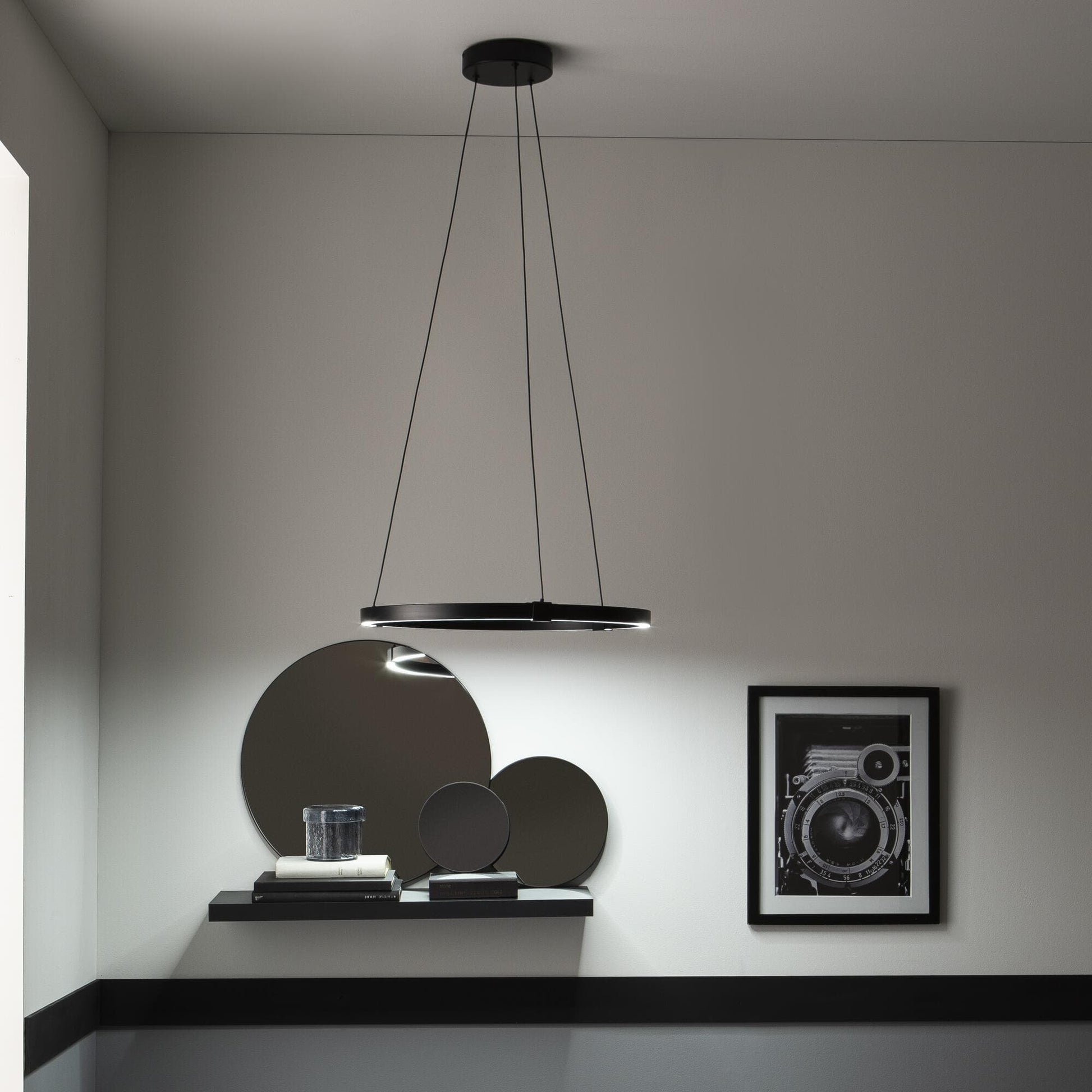 Bricocenter CASSINI METAL CHANDELIER BLACK D56 CM LED 33W CCT DIMMABLE