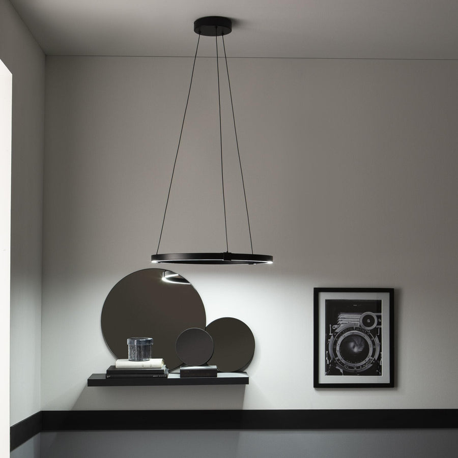Bricocenter CASSINI METAL CHANDELIER BLACK D56 CM LED 33W CCT DIMMABLE