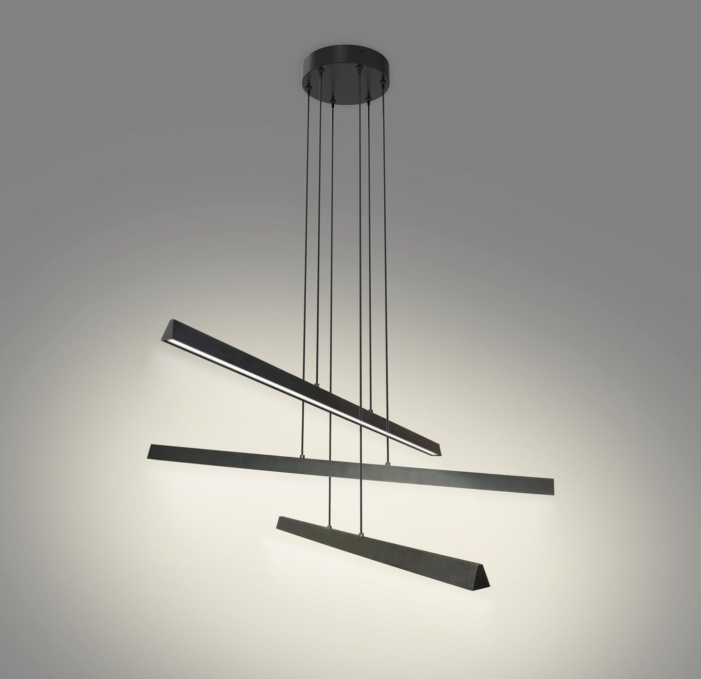 FINCH METAL CHANDELIER BLACK 78CM LED 40W CCT DIMMABLE