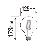 DECORATIVE LED BULB E27= 75W GLOBE LARGE AMBER DIMMABLE - best price from Maltashopper.com BR420007094