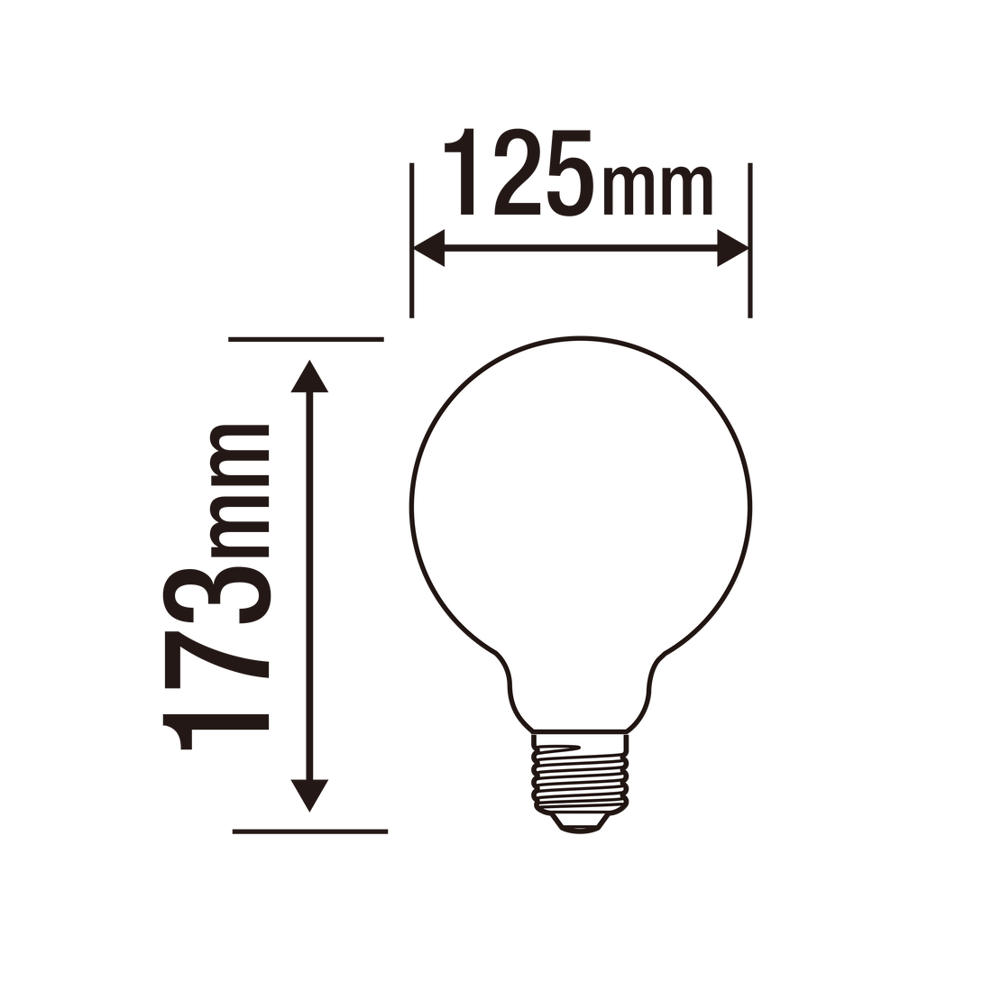 LED BULB E27=100W GLOBE FROSTED WARM LIGHT DIMMABLE