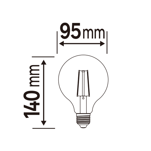 Bricocenter NATULIGHT LED BULB E27=100W GLOBE LARGE FROSTED COLD LIGHT