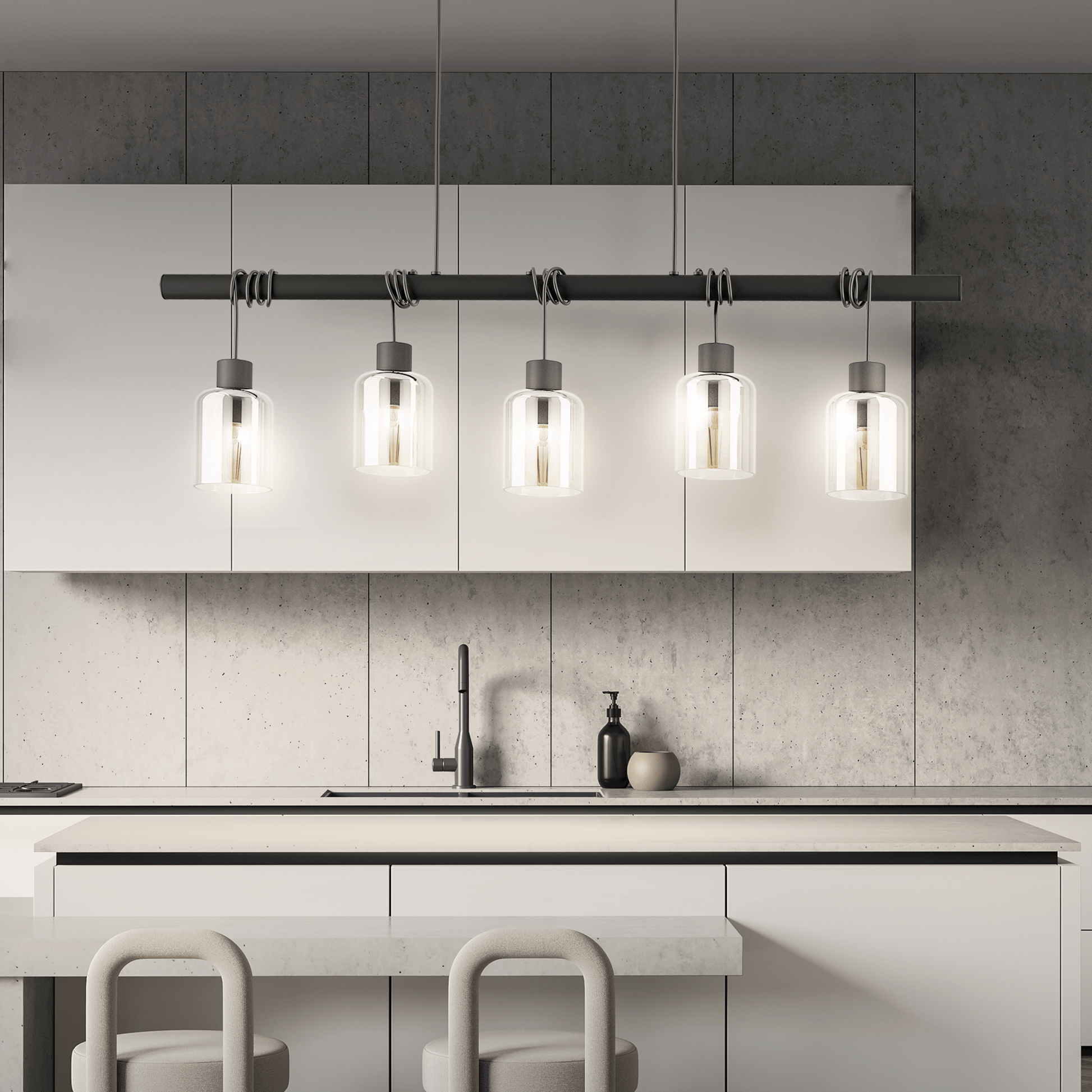 Bricocenter PARADOX METAL CHANDELIER BLACK 100CM 5XE27=40W
