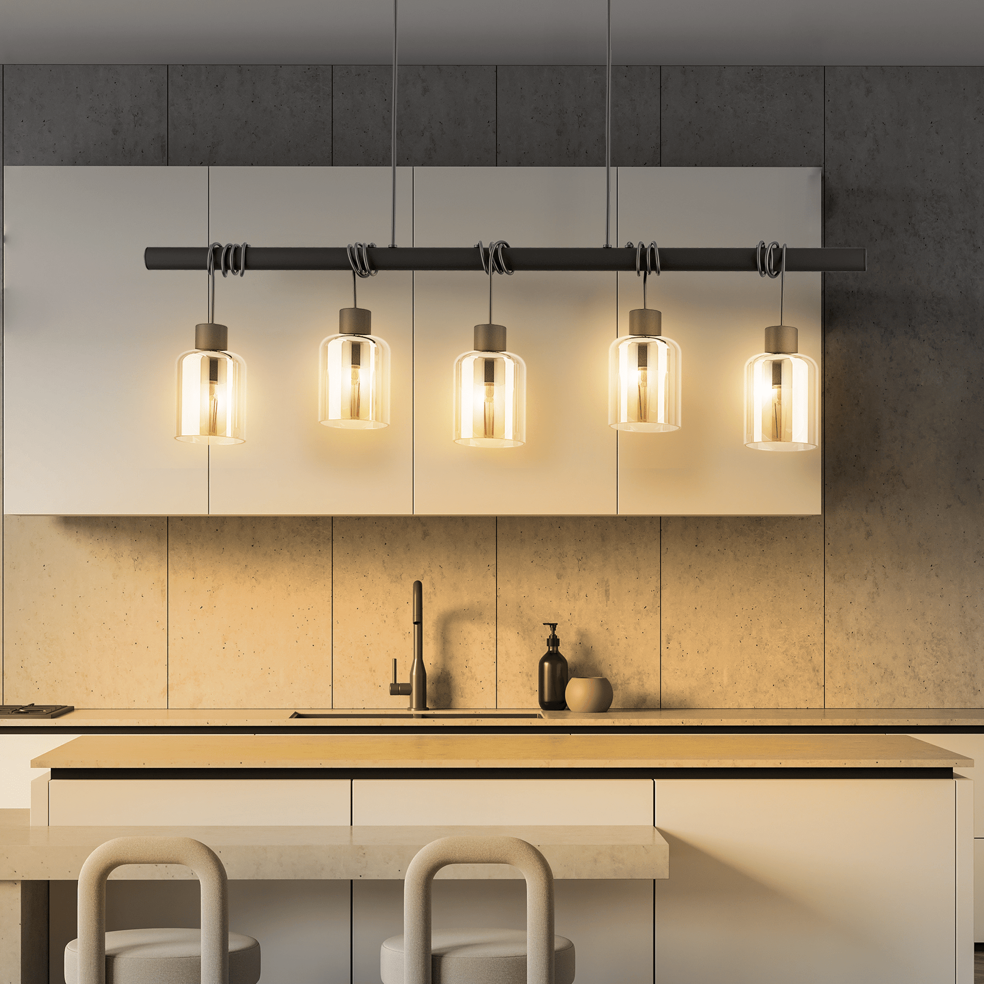 Bricocenter PARADOX METAL CHANDELIER BLACK 100CM 5XE27=40W