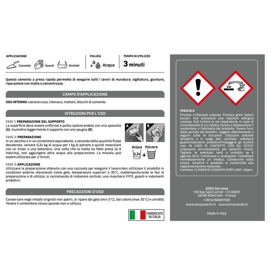 Bricocenter AXTON GREY QUICK CEMENT 5 KG