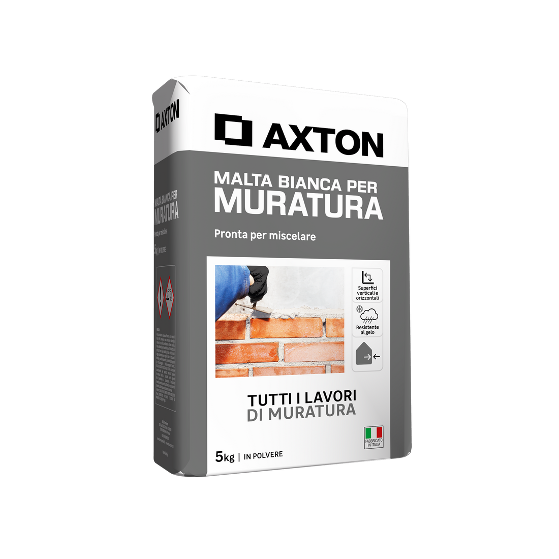 WHITE MORTAR FOR MASONRY AND PLASTER AXTON 5KG - best price from Maltashopper.com BR470000574