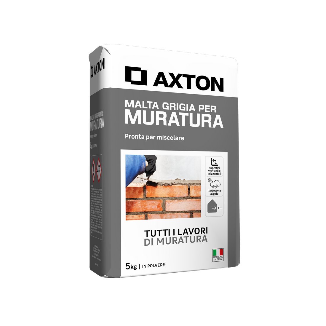 GREY MORTAR FOR MASONRY AND PLASTER AXTON 5KG - best price from Maltashopper.com BR470000571