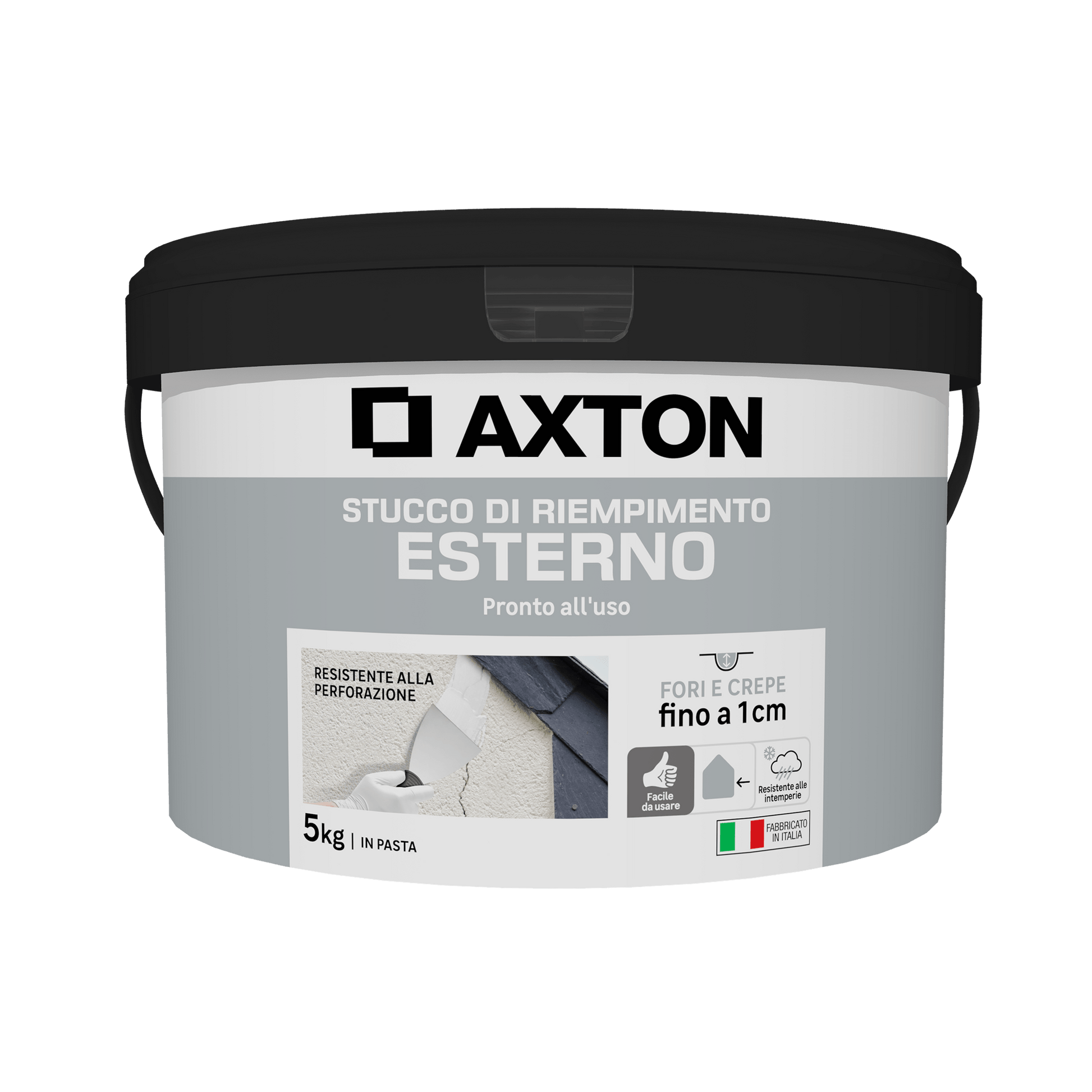 Bricocenter AXTON INTERIOR/EXTERIOR WHITE PASTE FILLER 5 KG