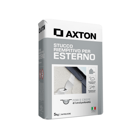 Bricocenter AXTON GREY ROUGH FILLER POWDER FOR INTERIOR/EXTERIOR USE 5 KG