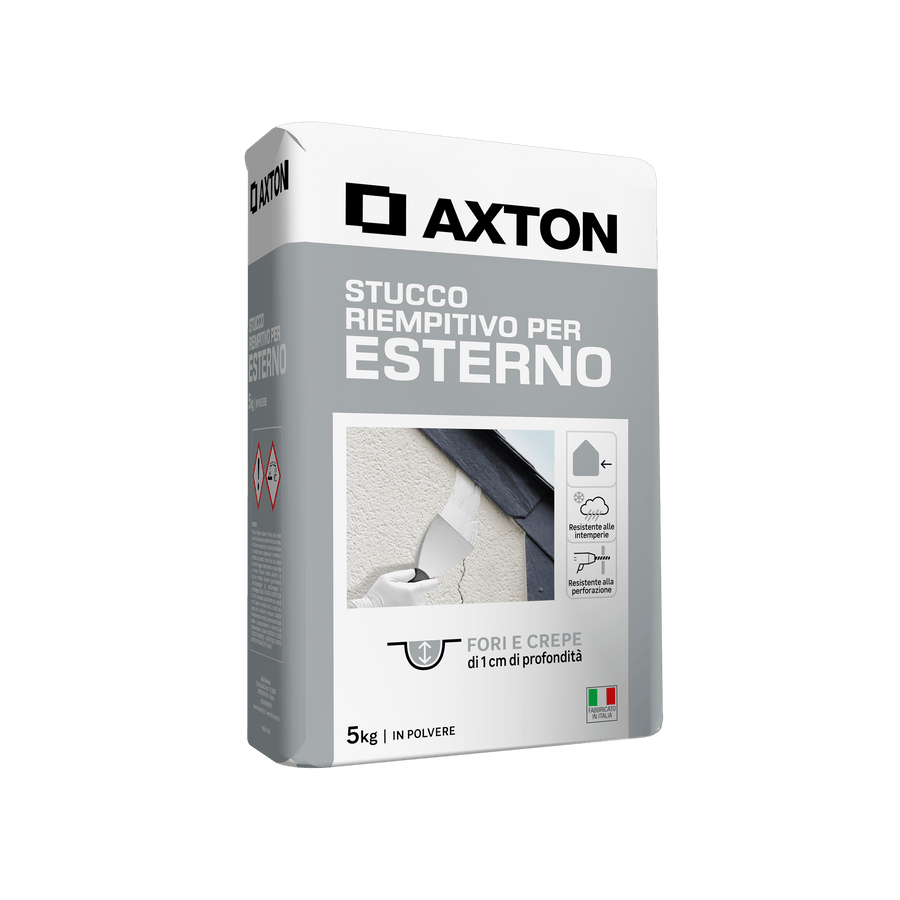 Bricocenter AXTON GREY ROUGH FILLER POWDER FOR INTERIOR/EXTERIOR USE 5 KG